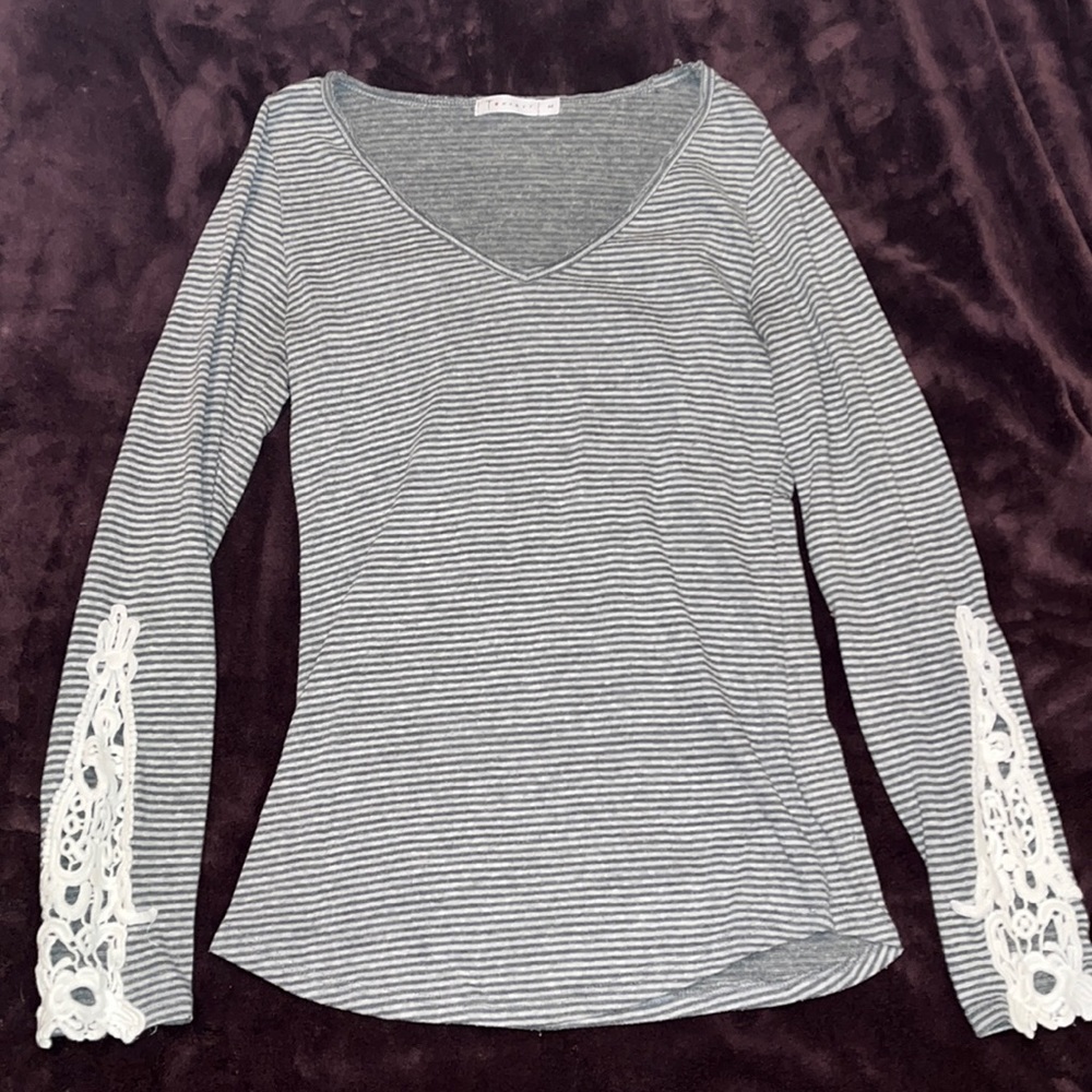 T Party Lpng Sleeved shirt with cute embellishments on the sleeves - Size Medium